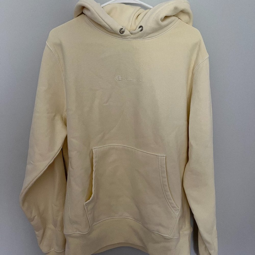 Light Yellow Champion reverse weave sweatshirt
